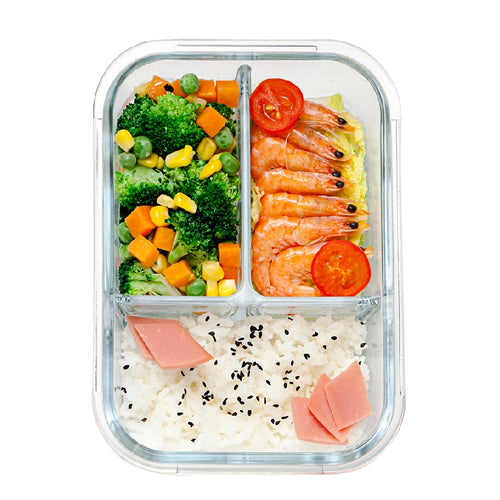Compartments Meal Prepping Glass Food Storage