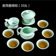 Load image into Gallery viewer, Travel tea set Celadon  Kung Fu tea